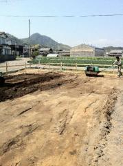 “工事着工”（愛媛県　西条市　北欧平屋住宅　フォレストクルーログハウス）