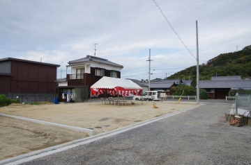 松山市北斎院町にて地鎮祭　フィンランドログハウス