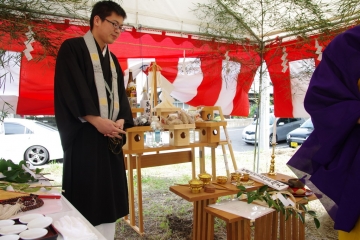 祝！地鎮祭　愛媛県新居浜市でフィンランドログハウスが着工します。