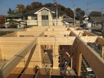 祝上棟！（香川県　北欧平屋住宅　フォレストクルー　ログハウス）