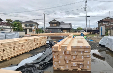 ログ組み上げ完了しました！（愛媛県　西条市楠　北欧ログハウス）