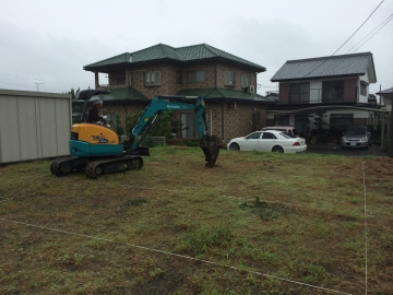 フィンランドログハウス　ベタ基礎工事着工しました！　新居浜市K様邸